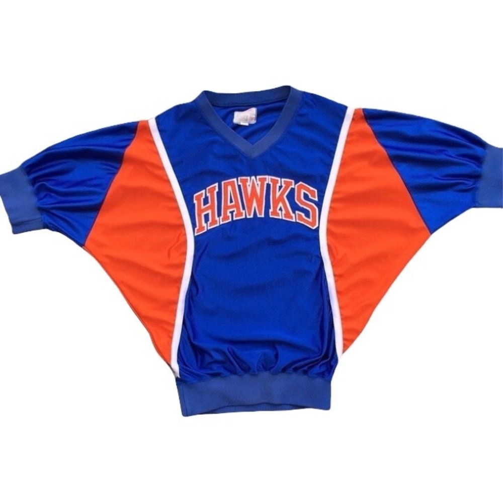 Vintage Wilson Made In USA Cheerleading Jersey Size 36 Small Hawks Blue Orange